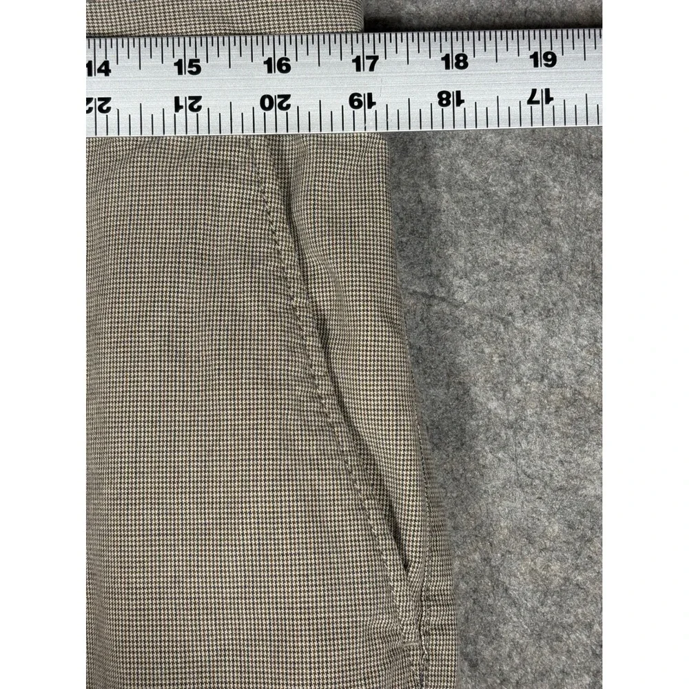 Banana Republic Kentfield Pant Mens 34x30 Tan Micro Houndstooth Chino Trousers
